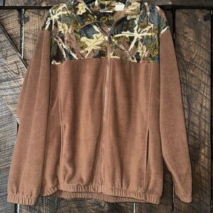 Men's Brown Camouflage Fleece Jacket